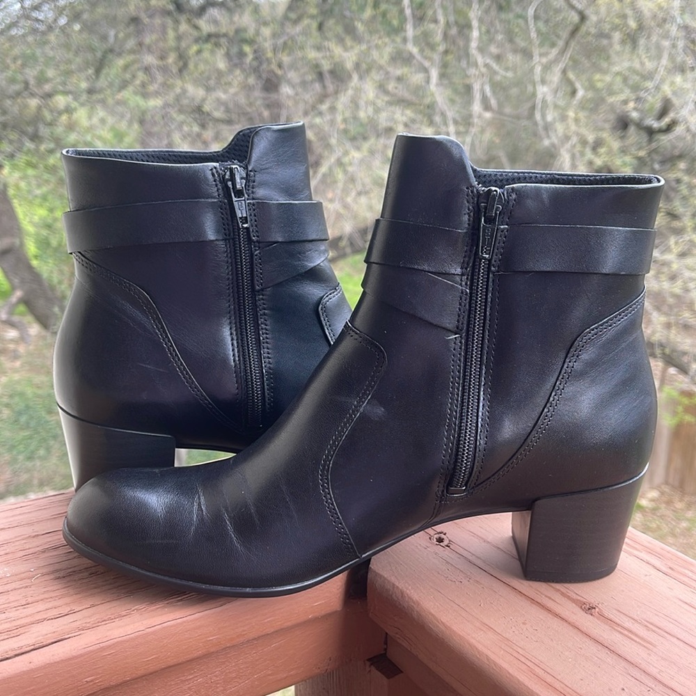 Ecco Black Leather Boots